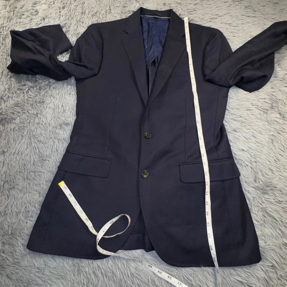 J Crew Blazer Men's 38R Ludlow Slim Fit American Woolen Navy Unstructured Jacket